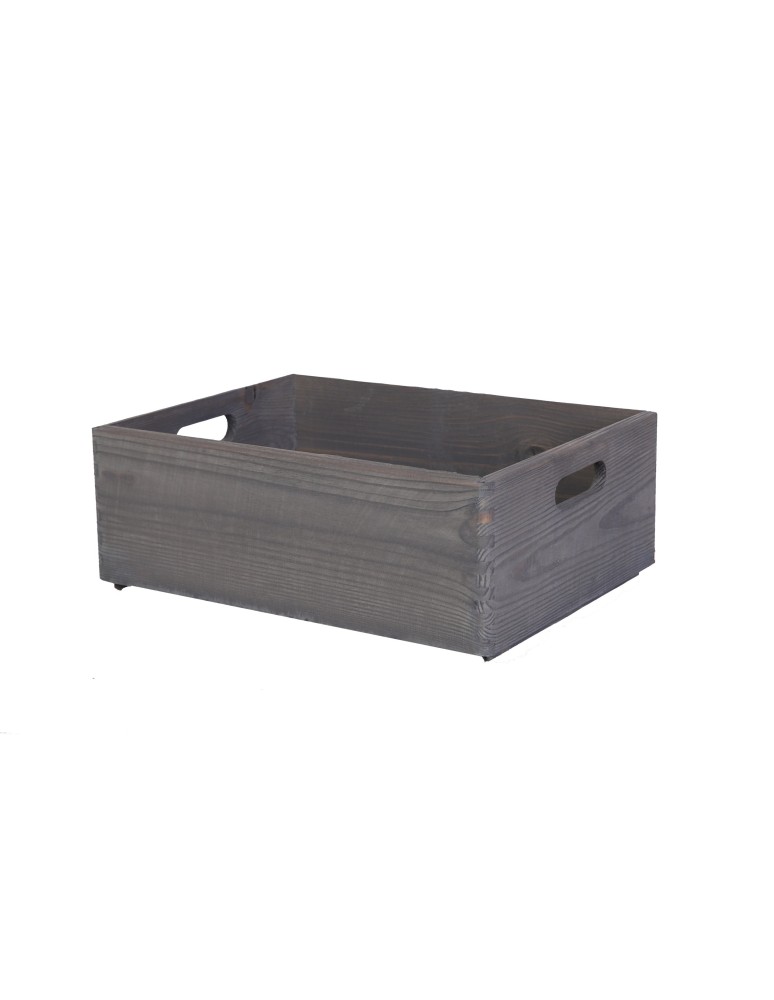 Skrzynie i skrzynki drewniane - Drewniana Skrzynka S-07 / 13,5x40x30 cm - Szara - product b2b.wamar.biz 4