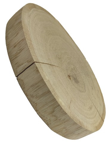 Plastry Okrągłe - Okorowany Plaster Dębu 25-30 cm/ gr. 4 cm/ Szlifowany - product 4