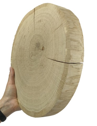 Plastry Okrągłe - Okorowany Plaster Dębu 25-30 cm/ gr. 4 cm/ Szlifowany - product 5
