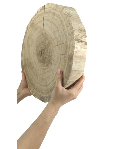 Okorowany Plaster Dębu 35-40 cm/ gr. 6 cm/ Szlifowany