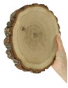 Plaster Dębu 15-20 cm/ gr. 3 cm/ Szlifowany z Korą