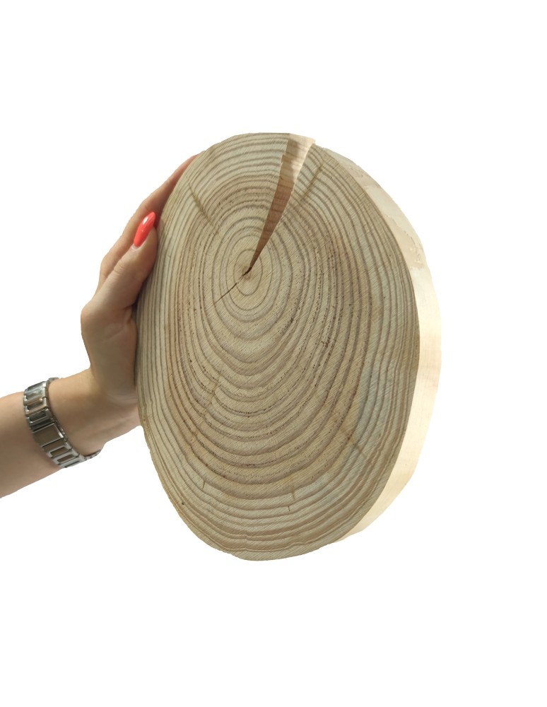Plastry Okrągłe - Okorowany Plaster Modrzewia 15-20 cm/ gr. 2,5 cm/ Szlifowany - product b2b.wamar.biz 1