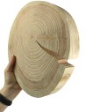 Okorowany Plaster Modrzewia 25-30 cm/ gr. 4 cm/ Szlifowany