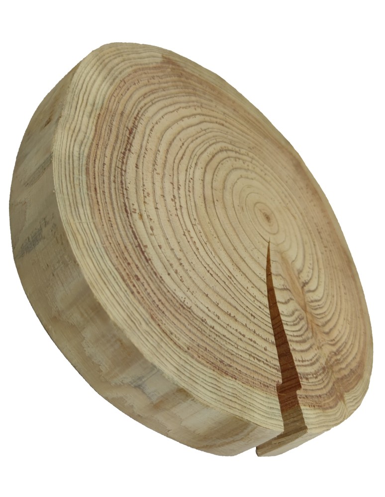 Plastry Okrągłe - Okorowany Plaster Modrzewia 25-30 cm/ gr. 4 cm/ Szlifowany - product b2b.wamar.biz 2