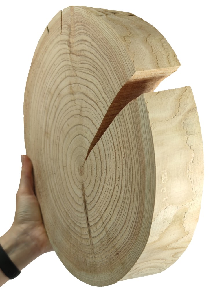 Plastry Okrągłe - Okorowany Plaster Modrzewia 30-35 cm/ gr. 5 cm/ Szlifowany - product b2b.wamar.biz 1
