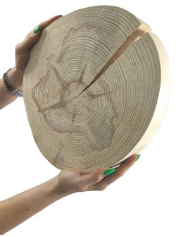 Okorowany Plaster Sosny 25-30 cm/ gr. 3,5 cm/ Szlifowany