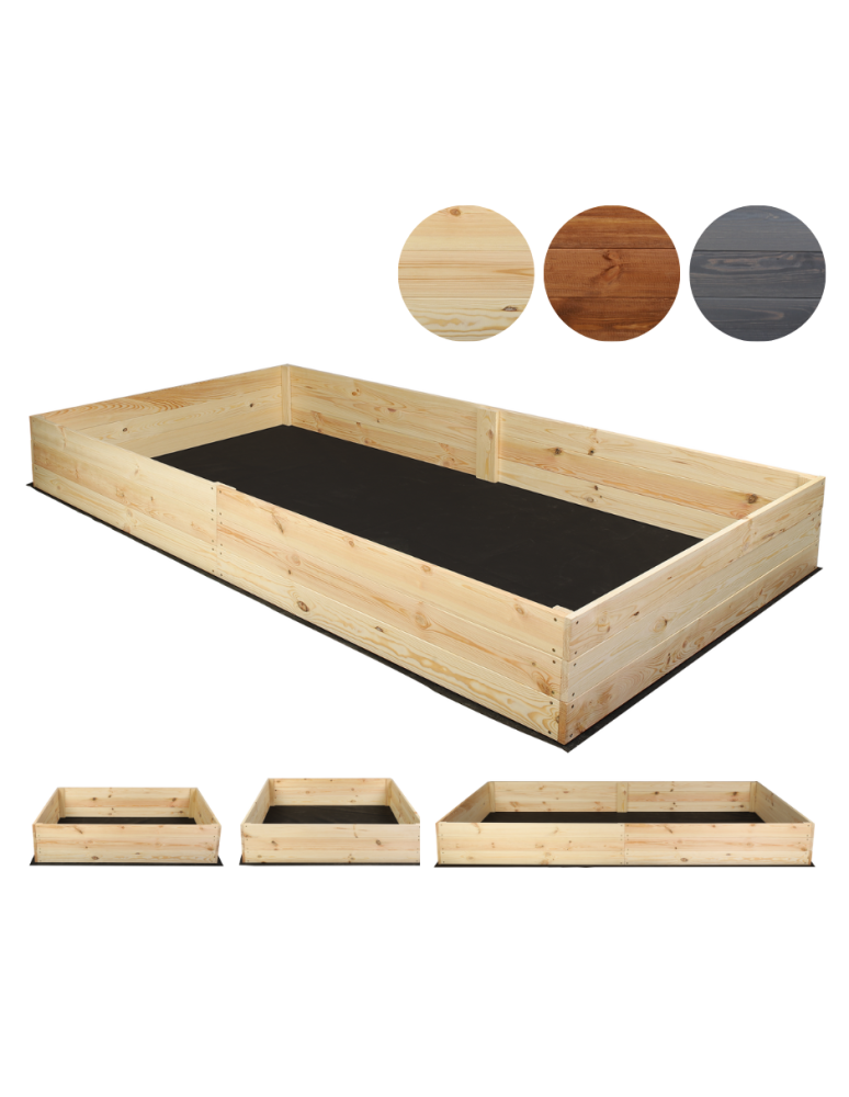 Grządki i Warzywniaki - Duża skrzynia ogrodowa ZP06 /27x163x80 cm/ Naturalna - product b2b.wamar.biz 1