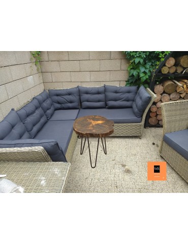 Plastry Drewna - Stół żywiczny Graphite Streams 035019 - nogi 43 cm - product 3