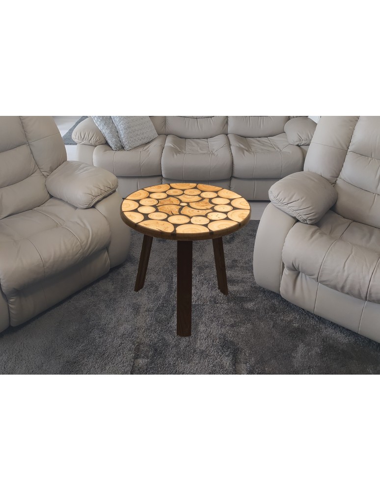 Plastry Drewna - Stół żywiczny Heart of Darkness 071707 - nogi 40 cm - produkt b2b.wamar.biz 4