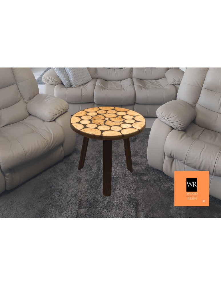 Plastry Drewna - Stół żywiczny Heart of Darkness 071707 - nogi 50 cm - produkt b2b.wamar.biz 4