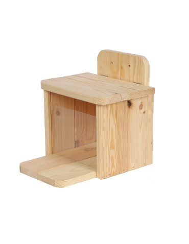 Karmniki i domki - Drewniany karmnik dla wiewiórek - Naturalny - product 4