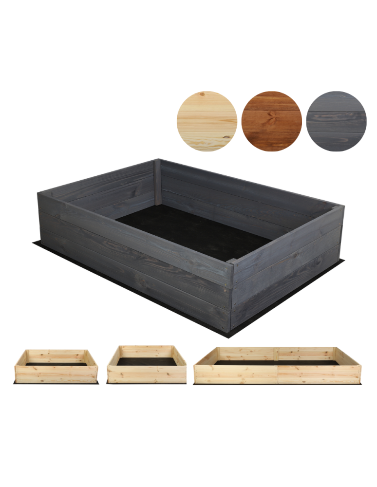 Grządki i Warzywniaki - Skrzynia ogrodowa ZP06 /27x120x80 cm/ Szara - product b2b.wamar.biz 1