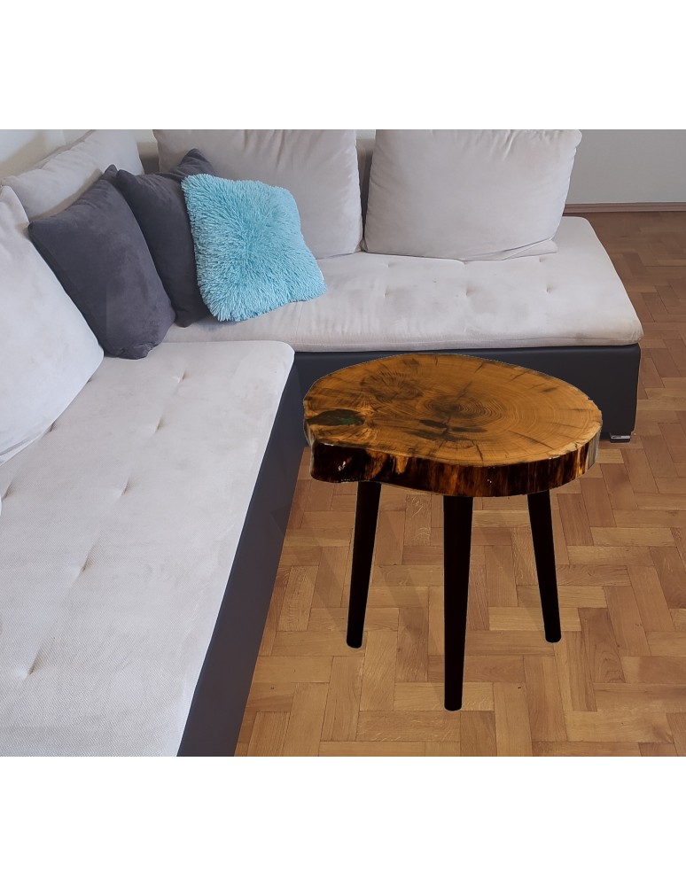 Plastry Drewna - Stół żywiczny Heather Pearl Unikat 090305 - nogi 35 cm - produkt b2b.wamar.biz 3