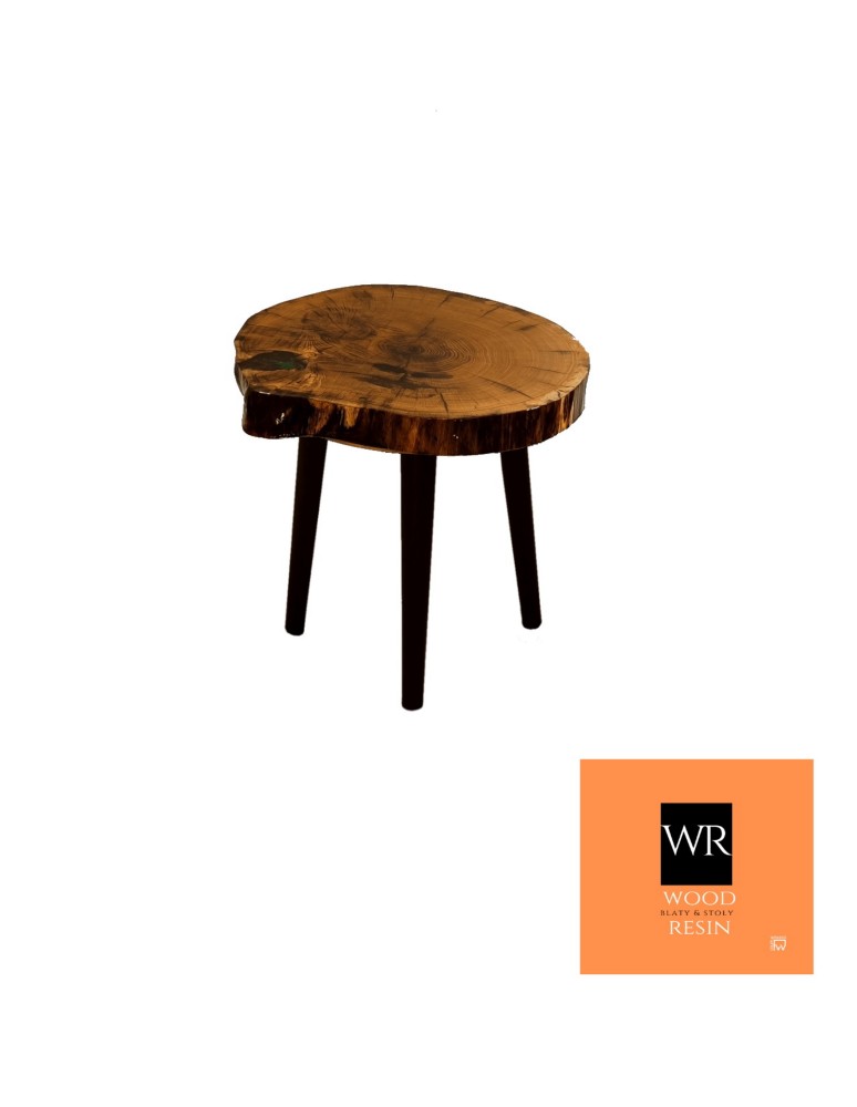 Plastry Drewna - Stół żywiczny Heather Pearl Unikat 090305 - nogi 35 cm - produkt b2b.wamar.biz 2