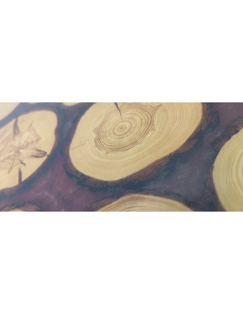 Plastry Drewna - Stół żywiczny Chocolate Plum Unikat 093946 - nogi 43 cm - produkt b2b.wamar.biz 5