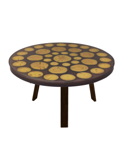 Stół żywiczny Chocolate Plum Unikat 093946 - nogi 50 cm