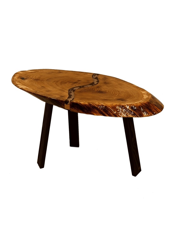 Plastry Drewna - Stół żywiczny Coffee Stream Unikat 112415 - nogi 40 cm - product b2b.wamar.biz 1