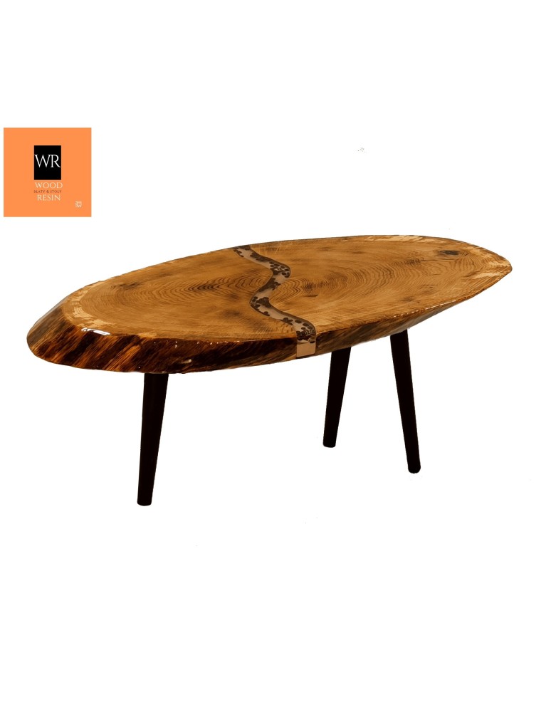 Plastry Drewna - Stół żywiczny Coffee Stream Unikat 112415 - nogi 35 cm - produkt b2b.wamar.biz 2