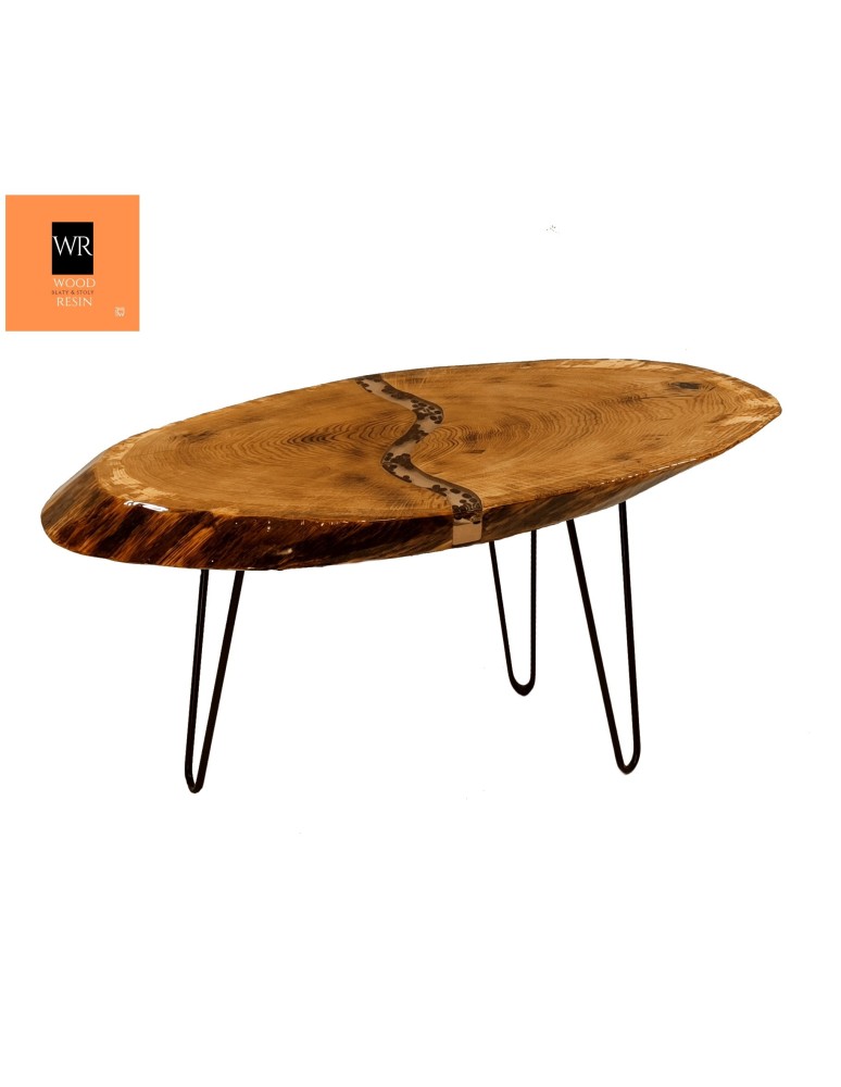 Plastry Drewna - Stół żywiczny Coffee Stream Unikat 112415 - nogi 43 cm - product b2b.wamar.biz 2