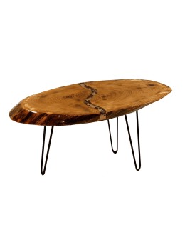 Stół żywiczny Coffee Stream Unikat 112415 - nogi 43 cm