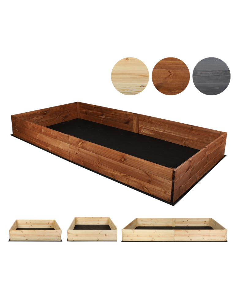 Grządki i Warzywniaki - Wielka skrzynia ogrodowa ZP06 /27x237x100 cm/ Brązowa - product b2b.wamar.biz 1