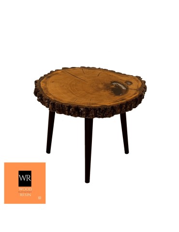 Stół żywiczny Smoking Craters Unikat 113443 - nogi 35 cm