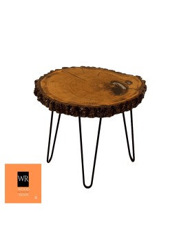 Stół żywiczny Smoking Craters Unikat 113443 - nogi 43 cm