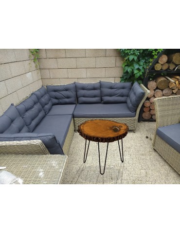 Stół żywiczny Smoking Craters Unikat 113443 - nogi 43 cm - produkt 2