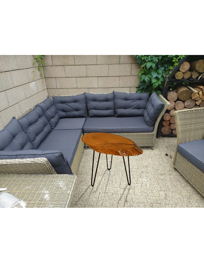 Plastry Drewna - Stół żywiczny Pearl Fisherman Unikat 120449 - nogi 43 cm - produkt b2b.wamar.biz 3