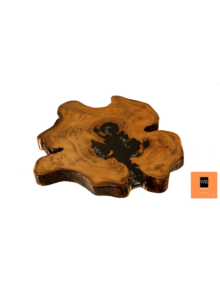 Plastry Drewna - Stół żywiczny Irregular Black Unikat 121057 - nogi 40 cm - product b2b.wamar.biz 4