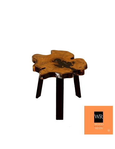 Stół żywiczny Irregular Black Unikat 121057 - nogi 40 cm - product 2