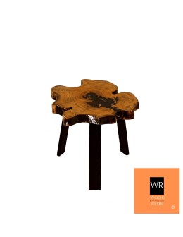 Stół żywiczny Irregular Black Unikat 121057 - nogi 40 cm - product 2