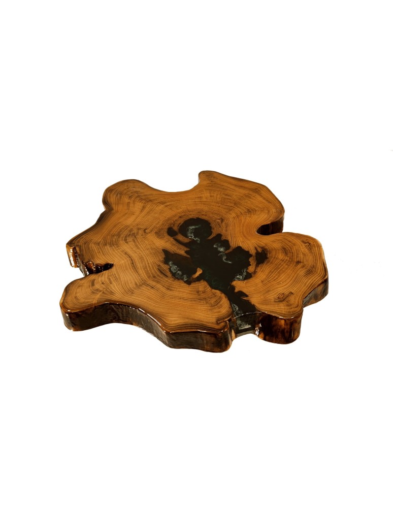 Plastry Drewna - Stół żywiczny Irregular Black Unikat 121057 - nogi 50 cm - produkt b2b.wamar.biz 3