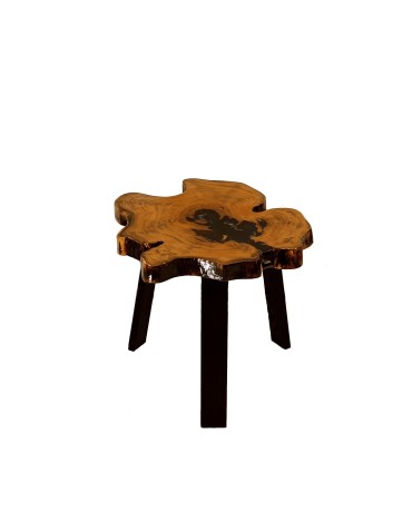 Stół żywiczny Irregular Black Unikat 121057 - nogi 50 cm