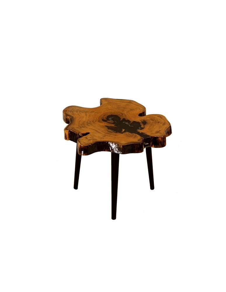Plastry Drewna - Stół żywiczny Irregular Black Unikat 121057 - nogi 35 cm - product b2b.wamar.biz 1