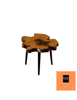 Stół żywiczny Irregular Black Unikat 121057 - nogi 35 cm - product 2