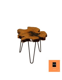 Stół żywiczny Irregular Black Unikat 121057 - nogi 43 cm - product 2