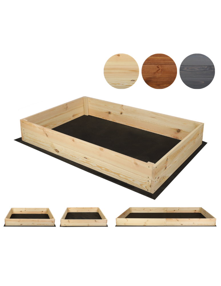 Grządki i Warzywniaki - Skrzynia ogrodowa ZP06 /18x120x100 cm/ Naturalna - product b2b.wamar.biz 1