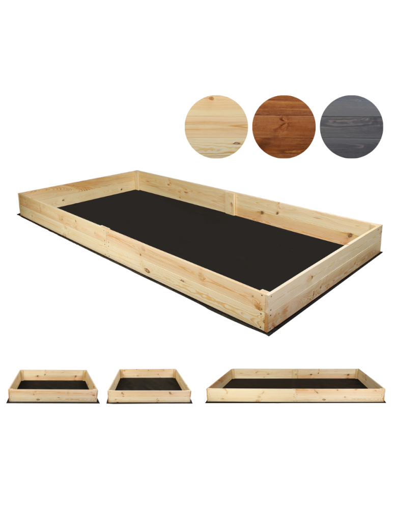 Grządki i Warzywniaki - Duża skrzynia ogrodowa ZP06 /18x163x100 cm/ Naturalna - product b2b.wamar.biz 1