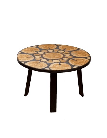 Stół żywiczny Graphite Nymph Unikat 122811 - nogi 40 cm