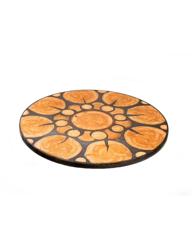 Plastry Drewna - Stół żywiczny Graphite Nymph Unikat 122811 - nogi 50 cm - produkt b2b.wamar.biz 3