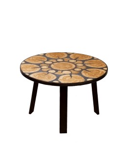 Stół żywiczny Graphite Nymph Unikat 122811 - nogi 50 cm