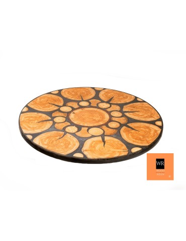 Plastry Drewna - Stół żywiczny Graphite Nymph Unikat 122811 - nogi 35 cm - product 4