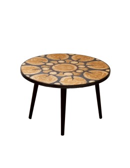 Stół żywiczny Graphite Nymph Unikat 122811 - nogi 35 cm