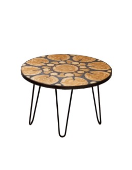 Stół żywiczny Graphite Nymph Unikat 122811 - nogi 43 cm