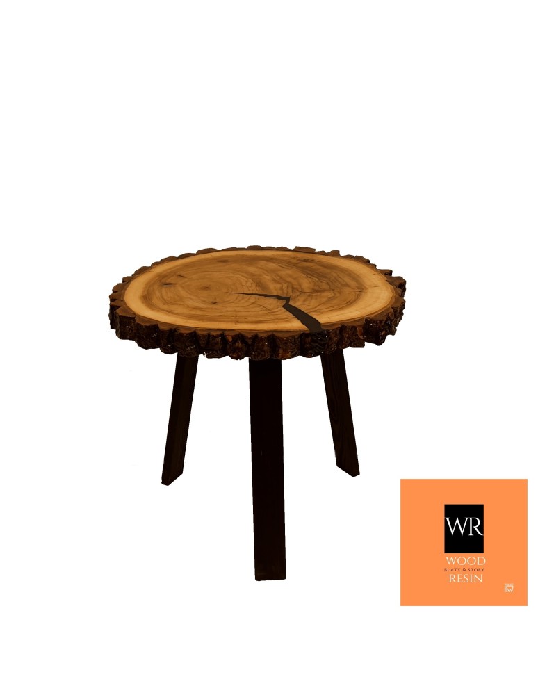 Plastry Drewna - Stół żywiczny Graphite Canyon Unikat 123406 - nogi 40 cm - product b2b.wamar.biz 1