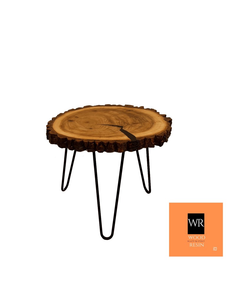 Plastry Drewna - Stół żywiczny Graphite Canyon Unikat 123406 - nogi 43 cm - product b2b.wamar.biz 1