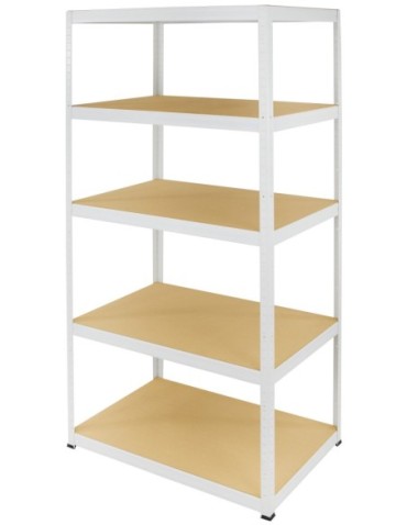 Regały - Regał Helios 180x120x45 cm 5 półek/275kg Biało-Biały - product 25