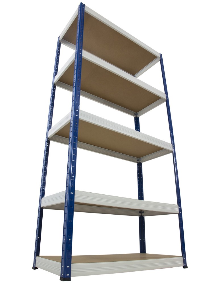 Regały - Regał Helios 180x120x45 cm 5 półek/275kg Biało-Biały - product b2b.wamar.biz 45