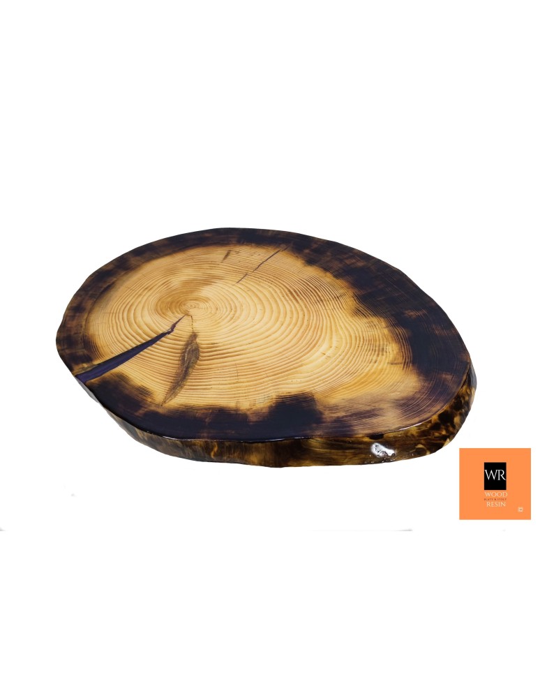 Plastry Drewna - Stół żywiczny Amethyst Pearl Unikat 125253 - nogi 35 cm - product b2b.wamar.biz 4